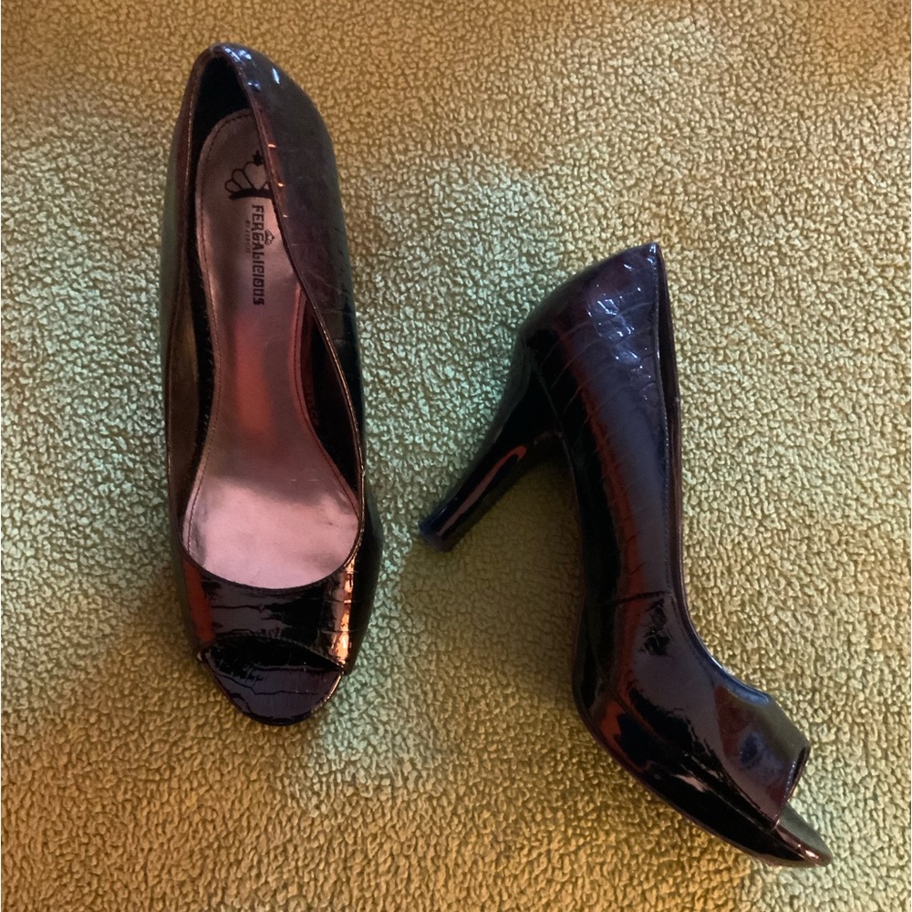 Fergilicious by Fergie Black Peep Toe Pumps